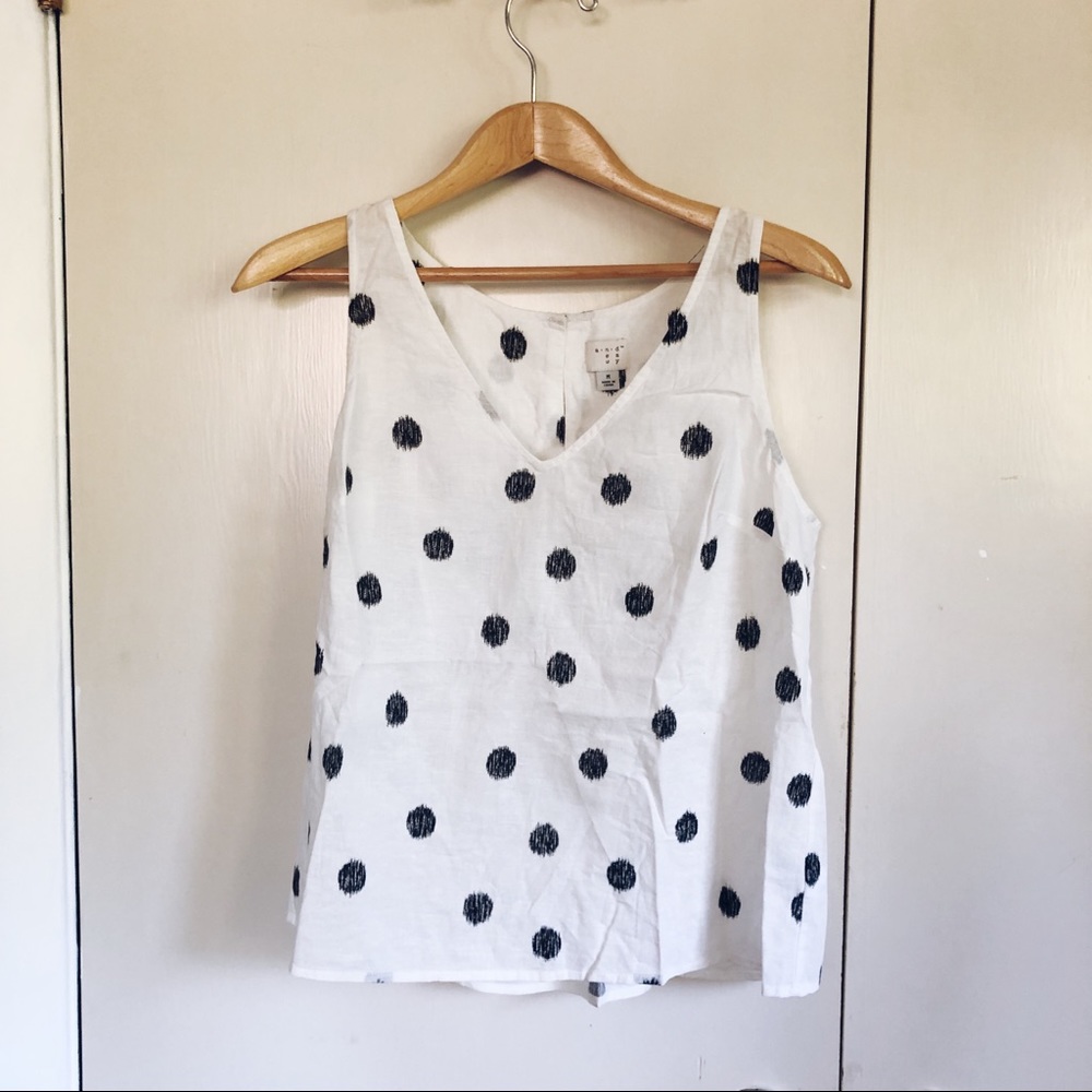 Black and white polka dot tank top NEVER WORN